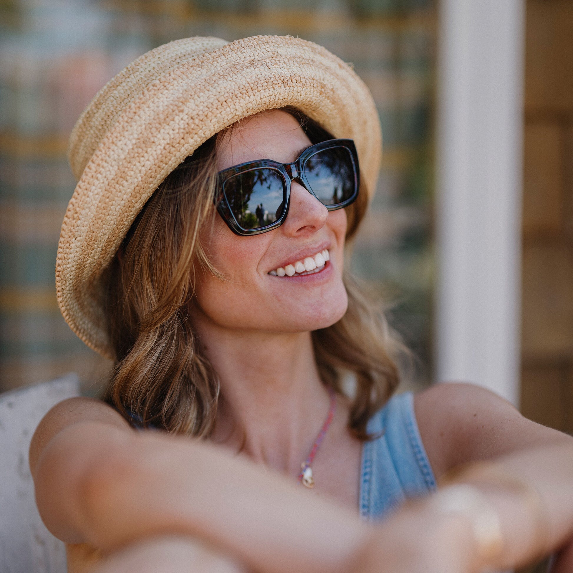 Marion, Tortoise + Polarized Pink Gold Mirror Lens