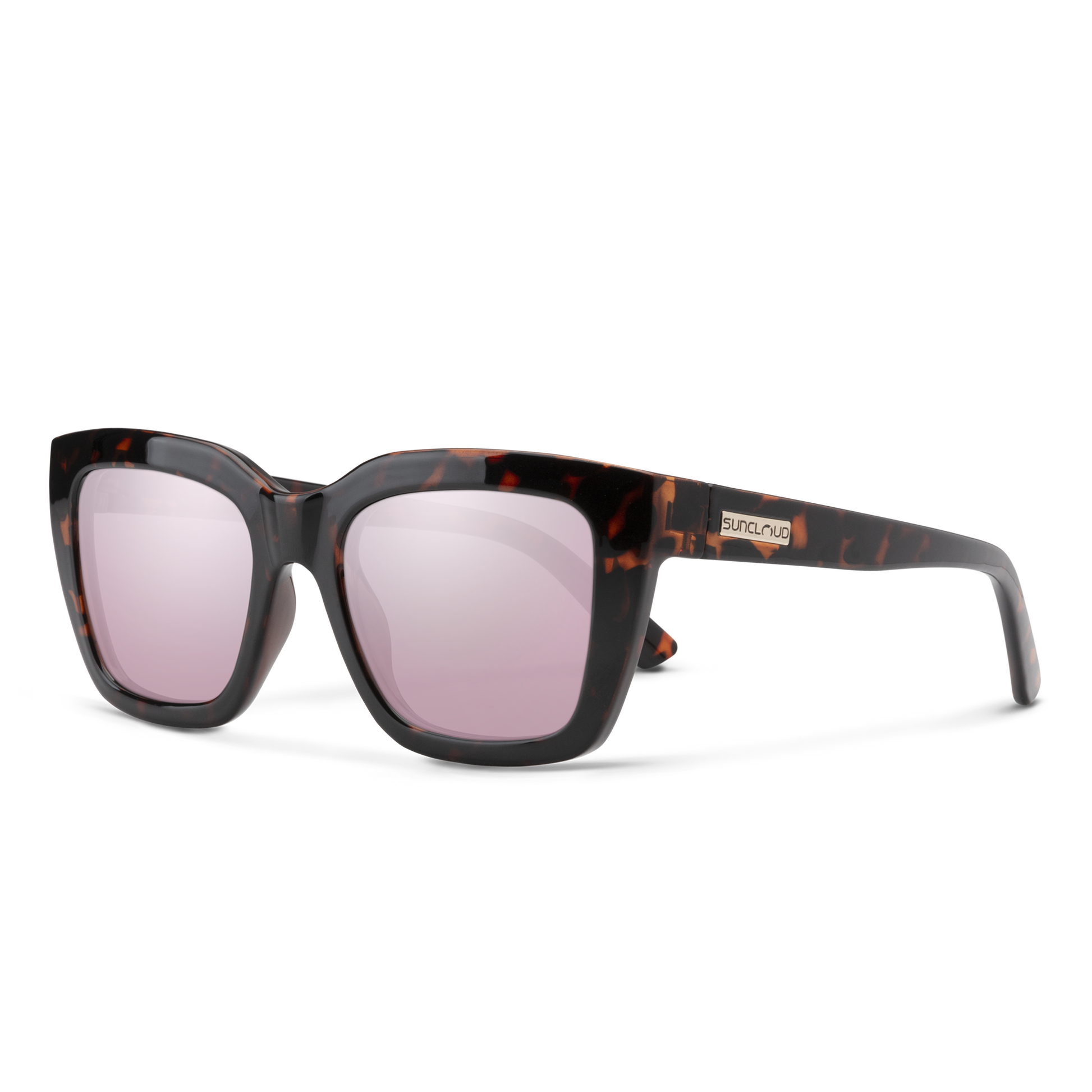 Marion, Tortoise + Polarized Pink Gold Mirror Lens