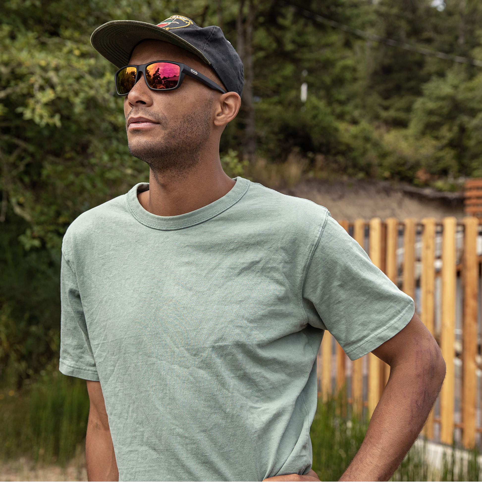 Mayor, Tortoise + Polarized Green Mirror Lens