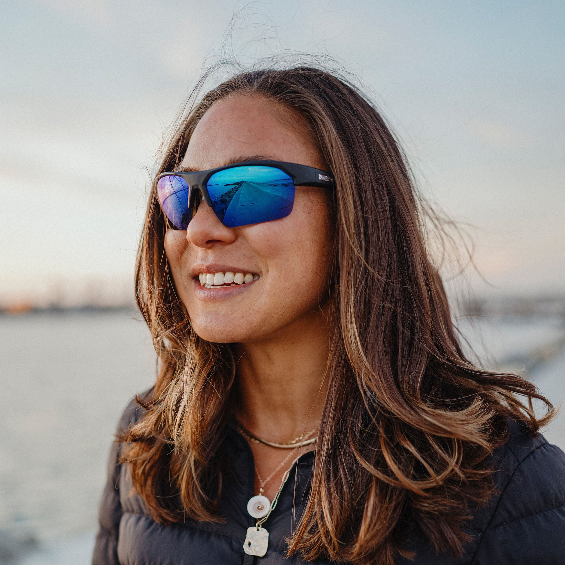 Rival, Matte Tortoise + Polarized Green Mirror Lens