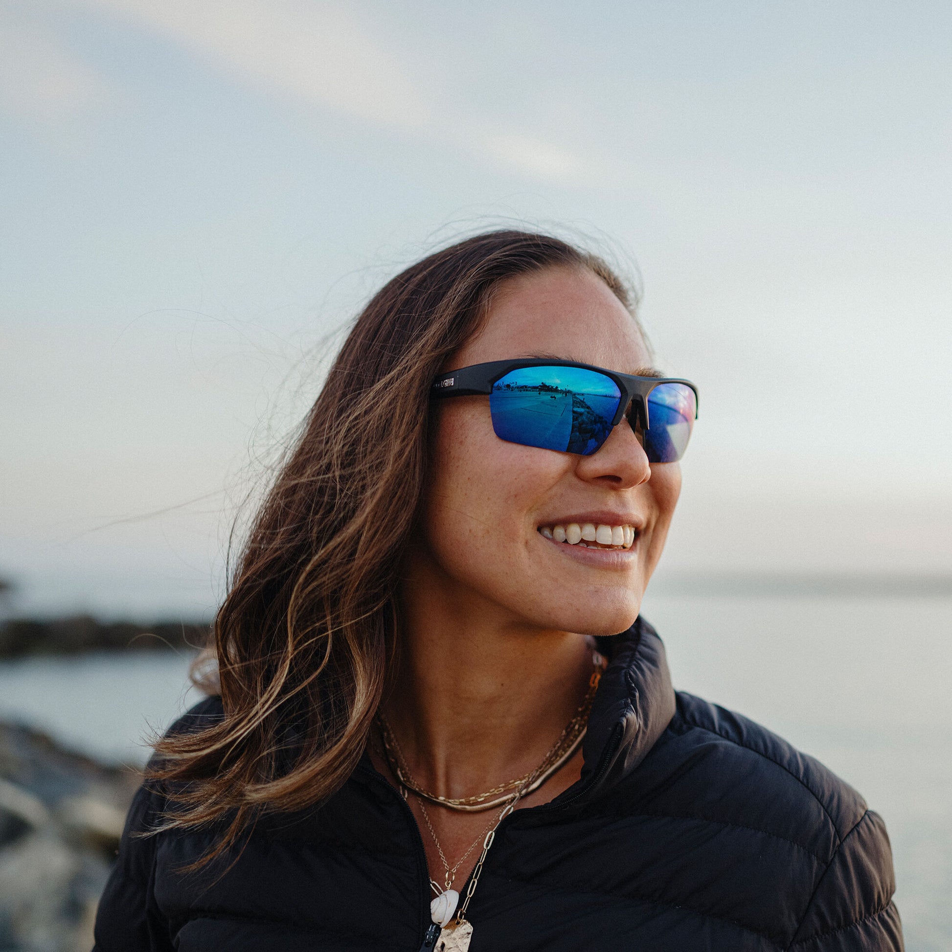 Rival, Matte Tortoise + Polarized Green Mirror Lens