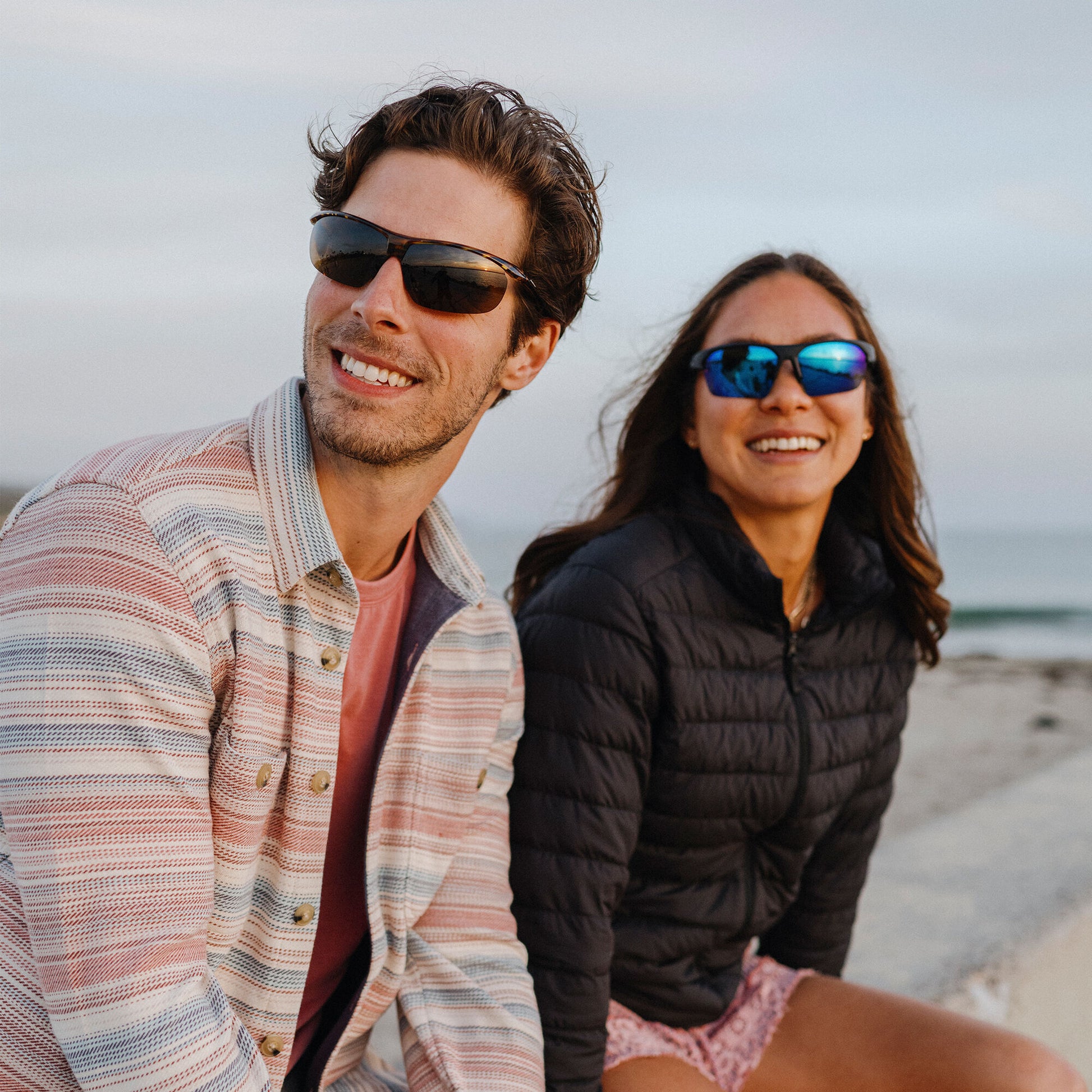 Rival, Matte Tortoise + Polarized Green Mirror Lens