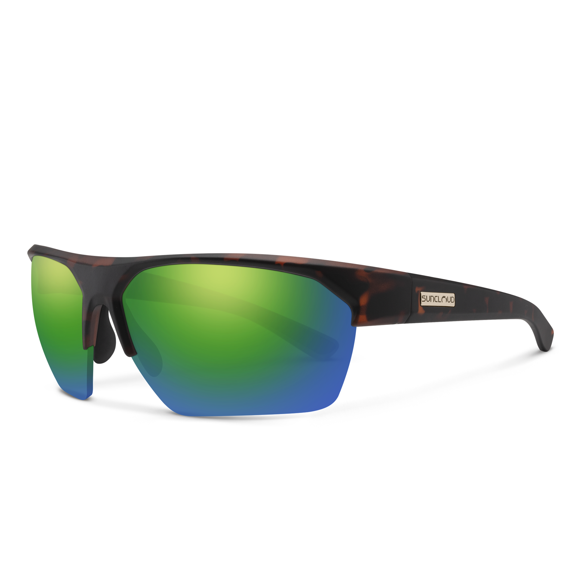 Rival, Matte Tortoise + Polarized Green Mirror Lens