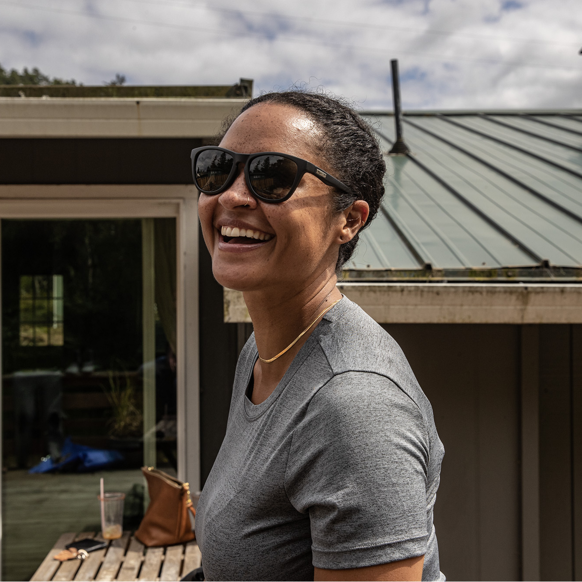 Topsail, Matte Black + Polarized Red Mirror Lens