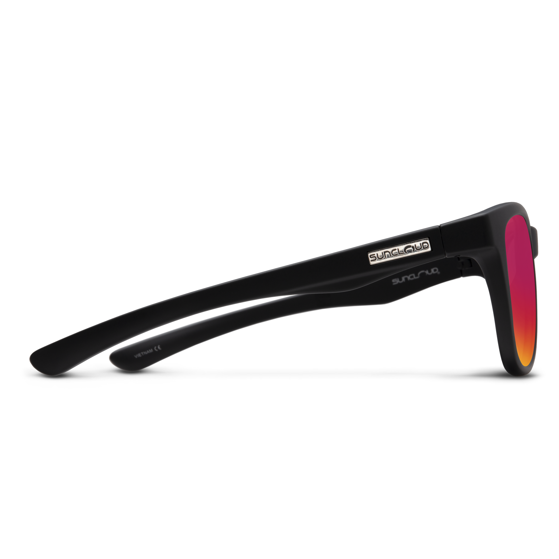 Topsail, Matte Black + Polarized Red Mirror Lens