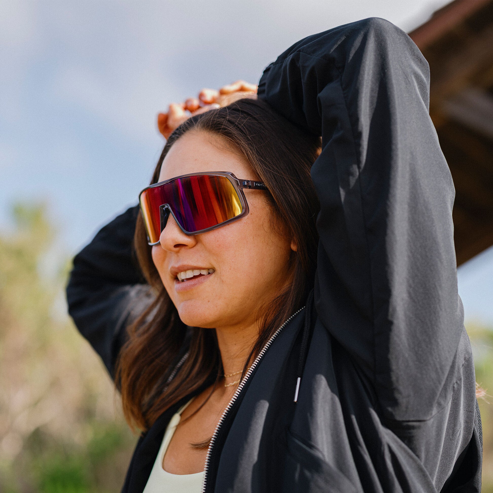 Upshot, Black + Polarized Red Mirror Lens