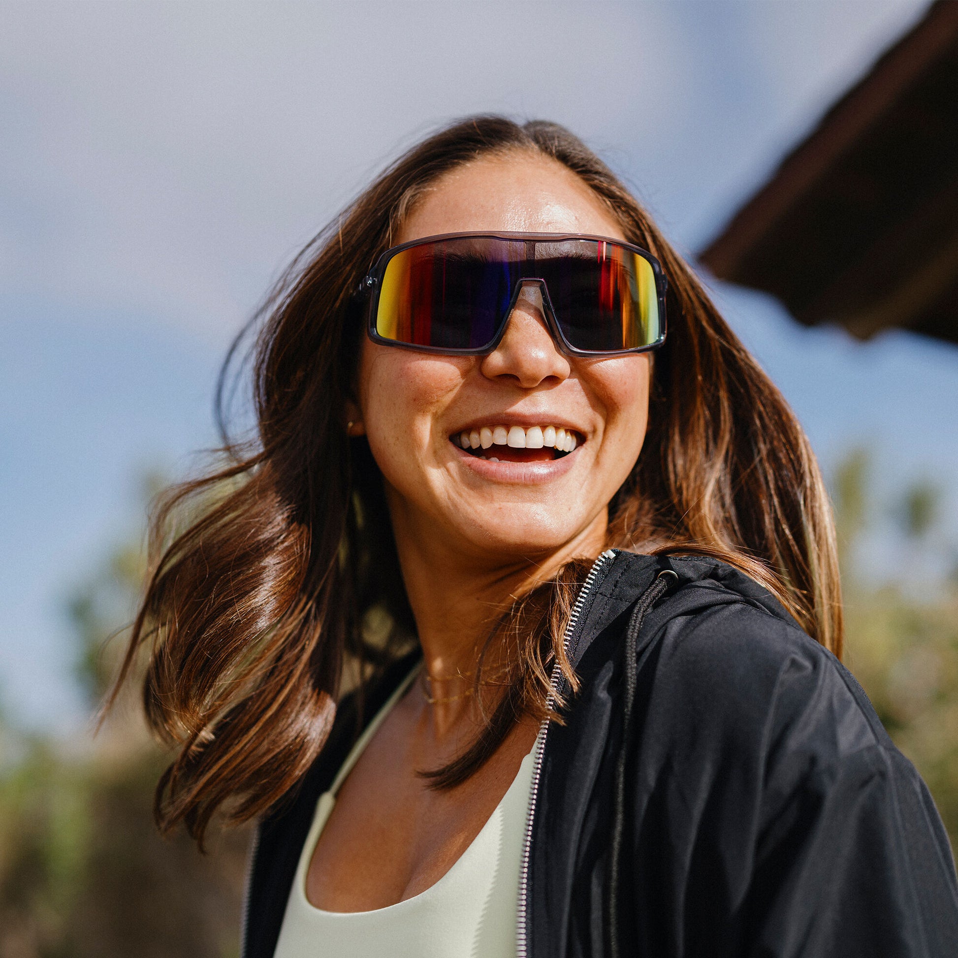 Upshot, Black + Polarized Red Mirror Lens