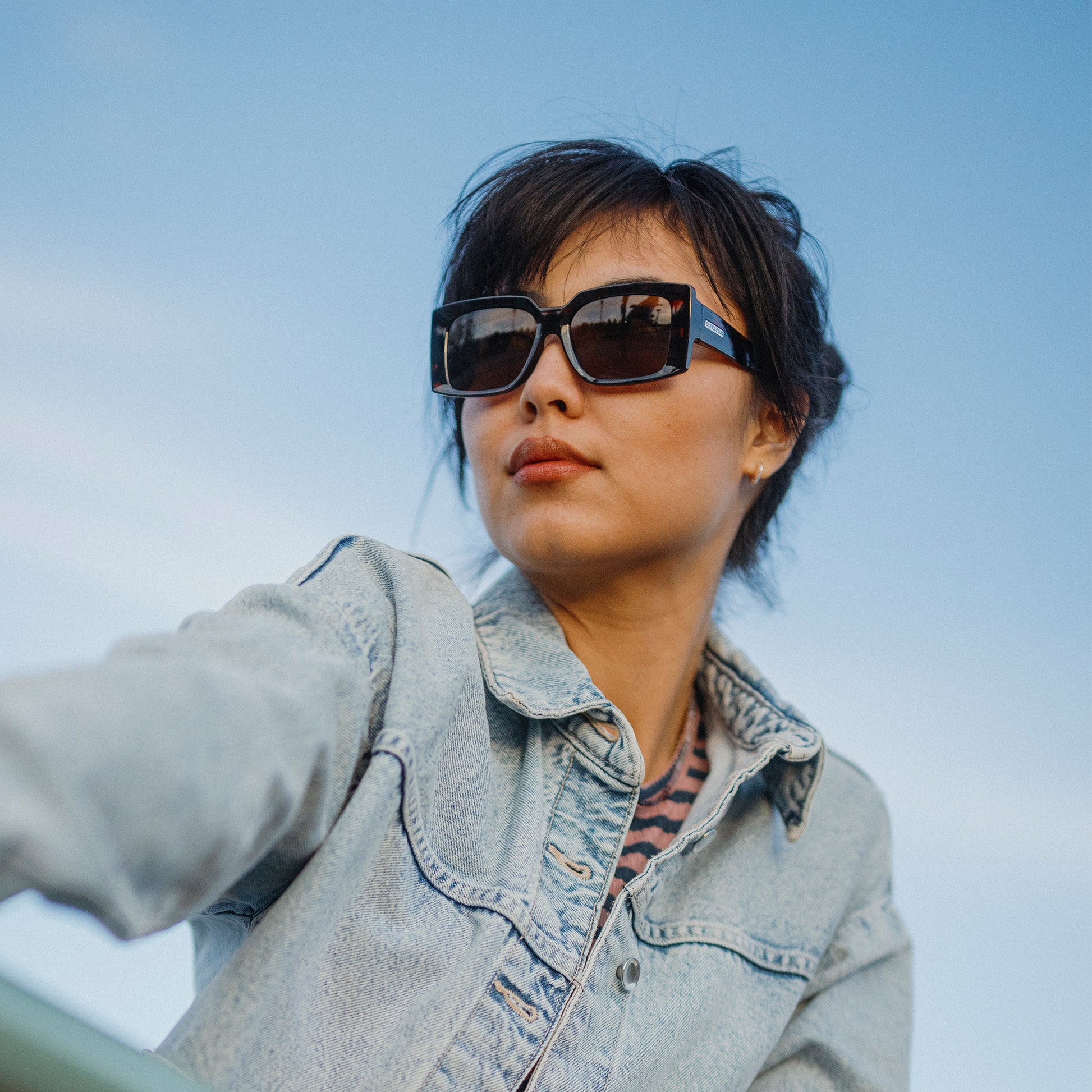 Astoria, Black + Polarized Gray Green Lens