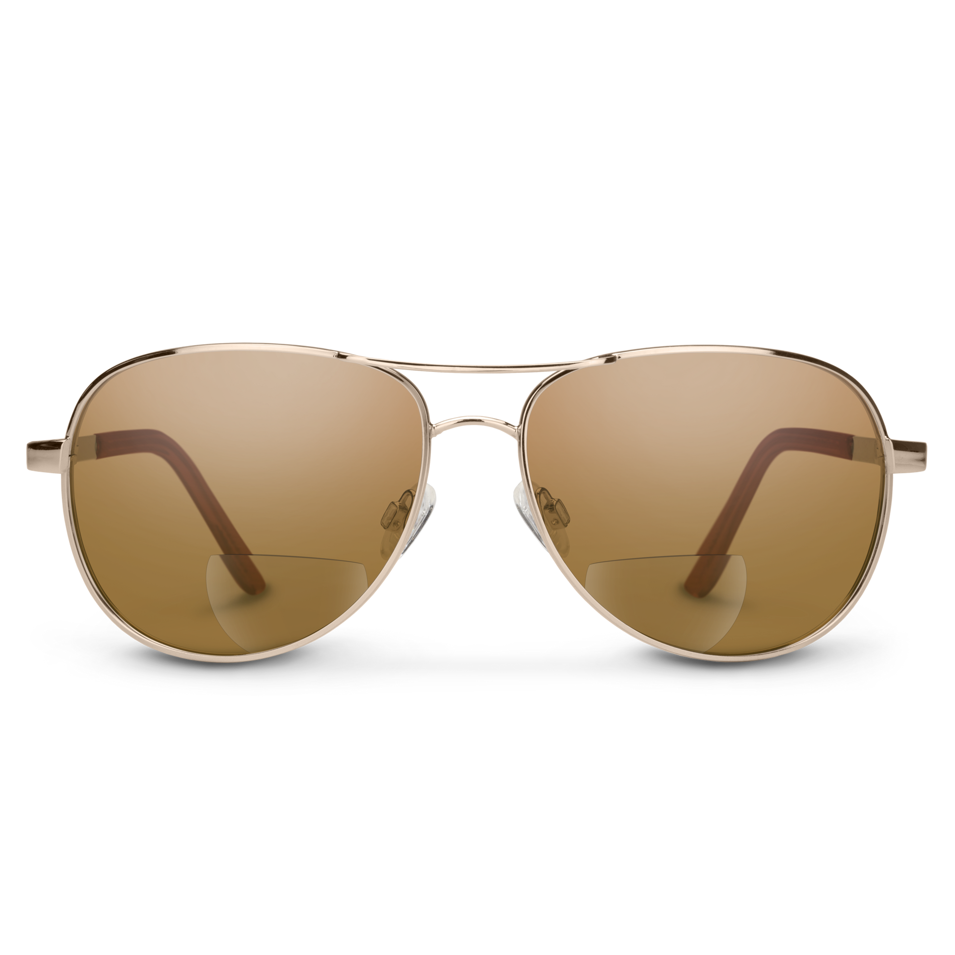 Aviator Reader, Gold + Polarized Brown 250 Lens