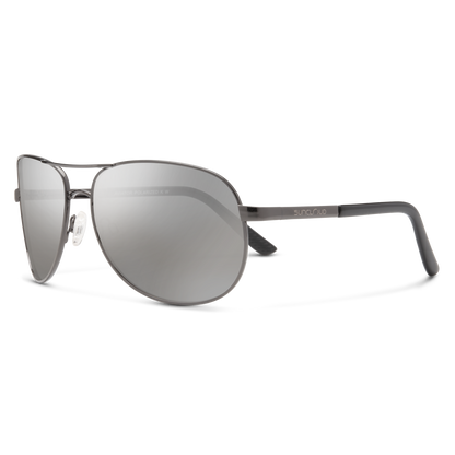 Aviator, Silver + Polarized Gray  Lens