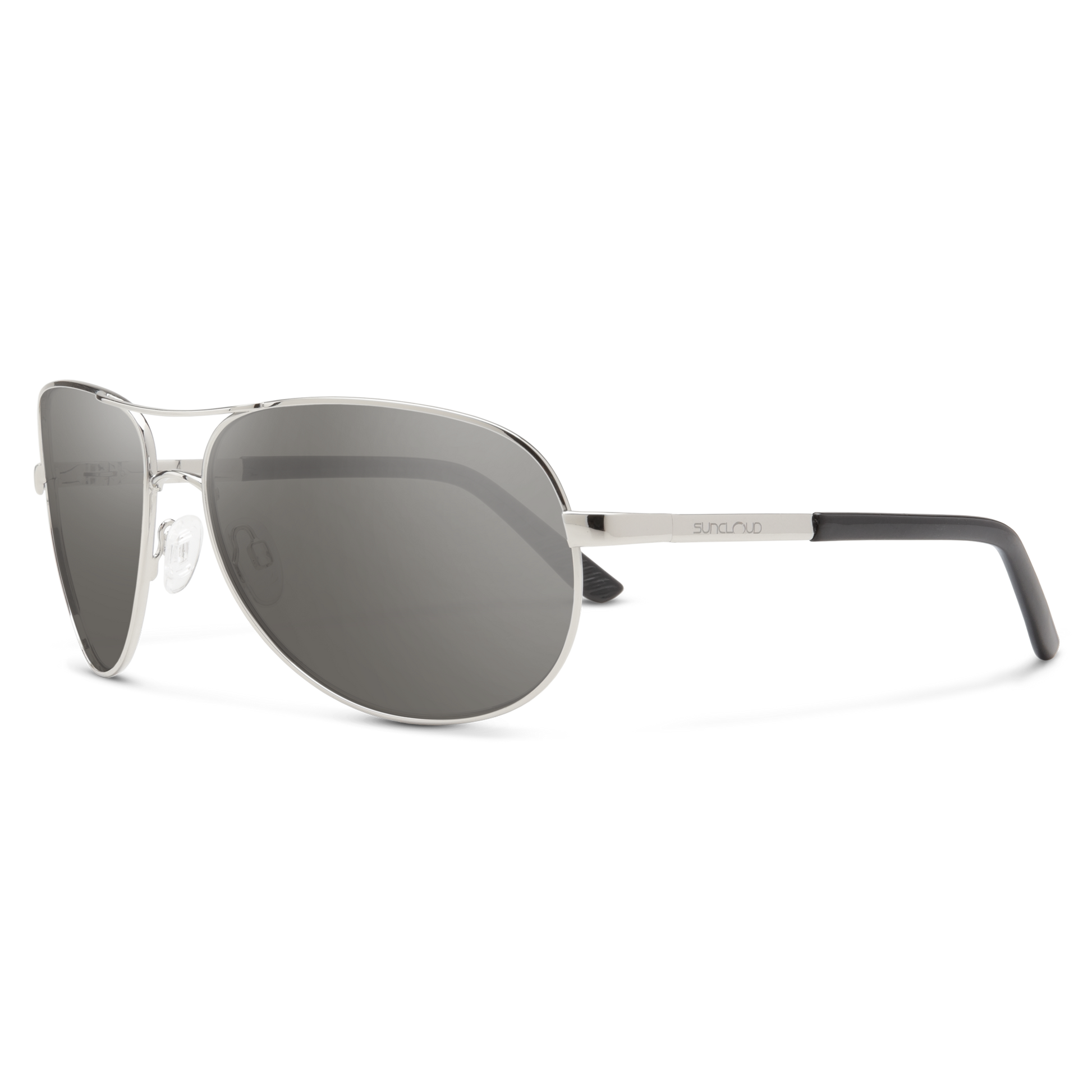 Aviator, Silver + Polarized Gray  Lens