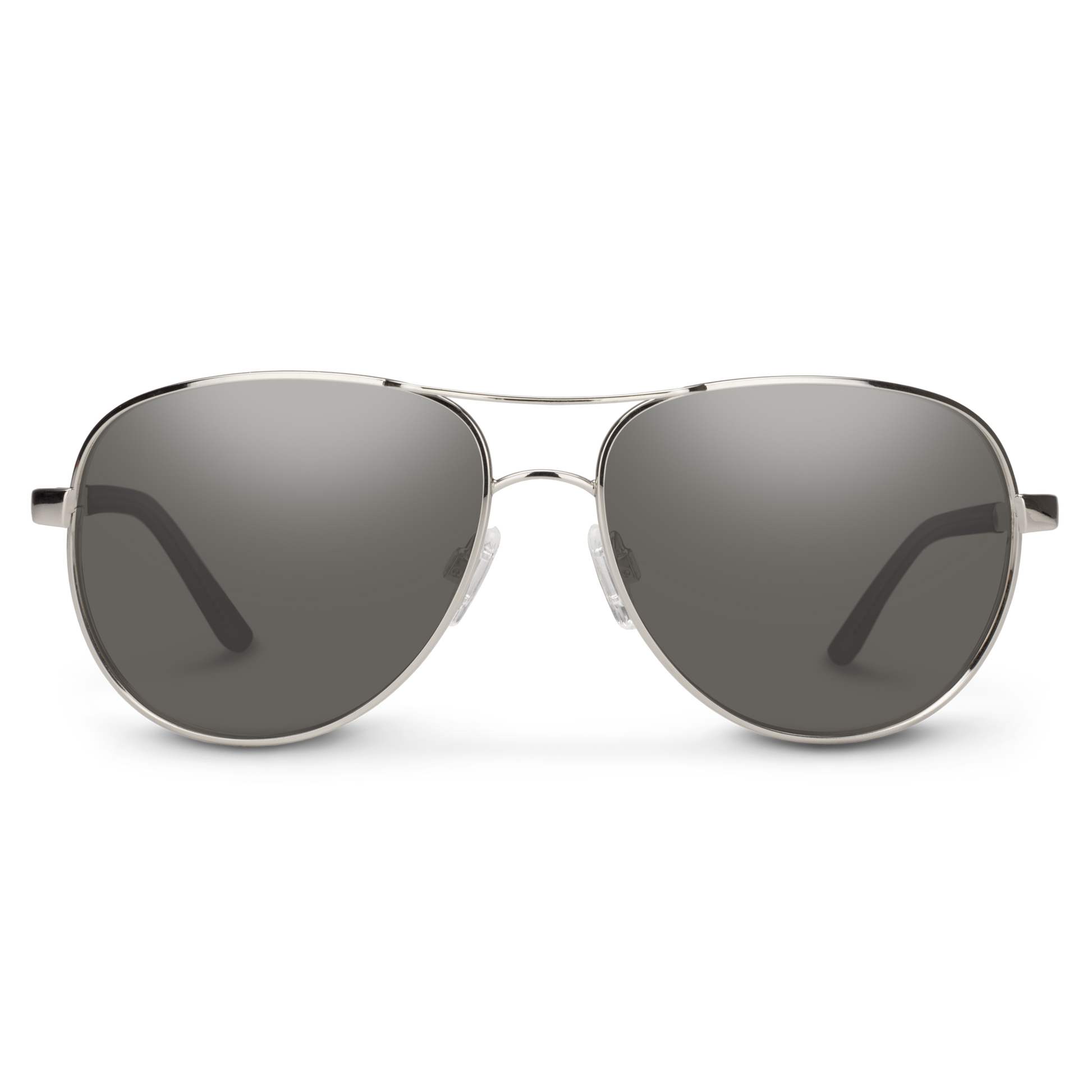 Aviator, Silver + Polarized Gray  Lens