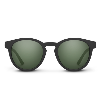 Barnes, Matte Black + Polarized Gray Green Lens