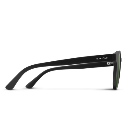 Barnes, Matte Black + Polarized Gray Green Lens