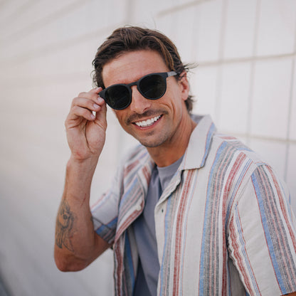 Barnes, Matte Black + Polarized Gray Green Lens