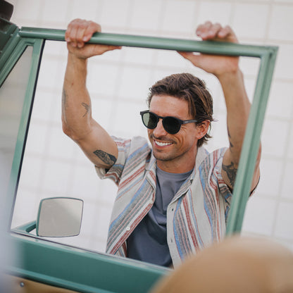 Barnes, Matte Black + Polarized Gray Green Lens