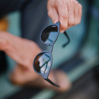 Barnes, Matte Black + Polarized Gray Green Lens