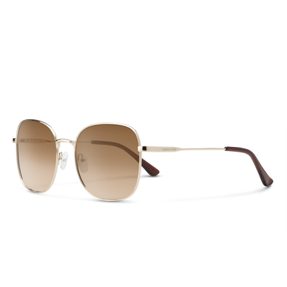 Beverly, Gold + Polarized Brown Gradient Lens