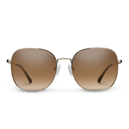 Beverly, Gold + Polarized Brown Gradient Lens