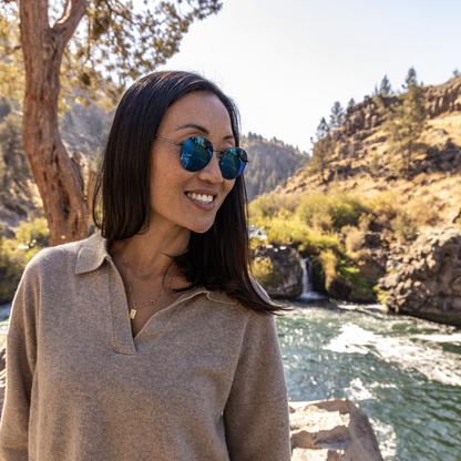 Bridge City, Rose Gold + Polarized Pink Gold Mirror Lens