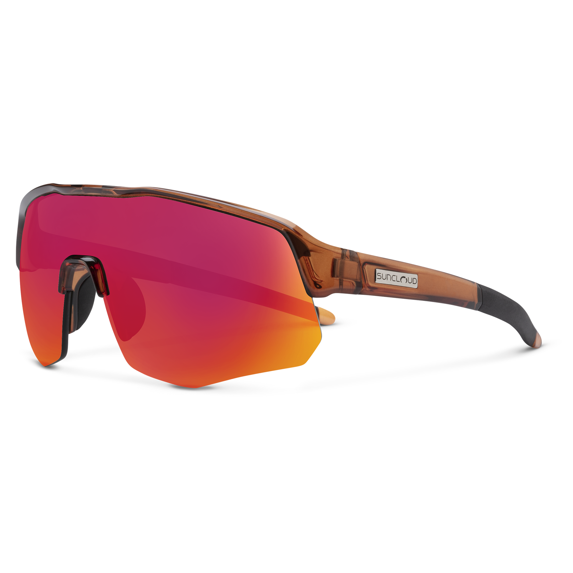 Cadence, Matte Crystal Amber + Polarized Red Mirror Lens