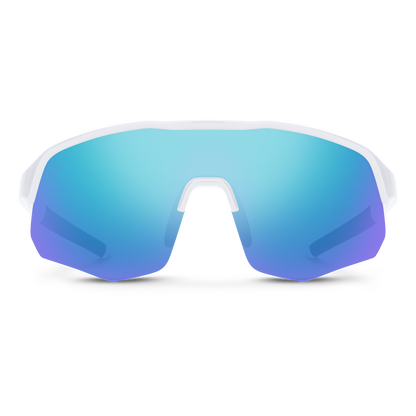 Cadence, White + Polarized Blue Mirror Lens