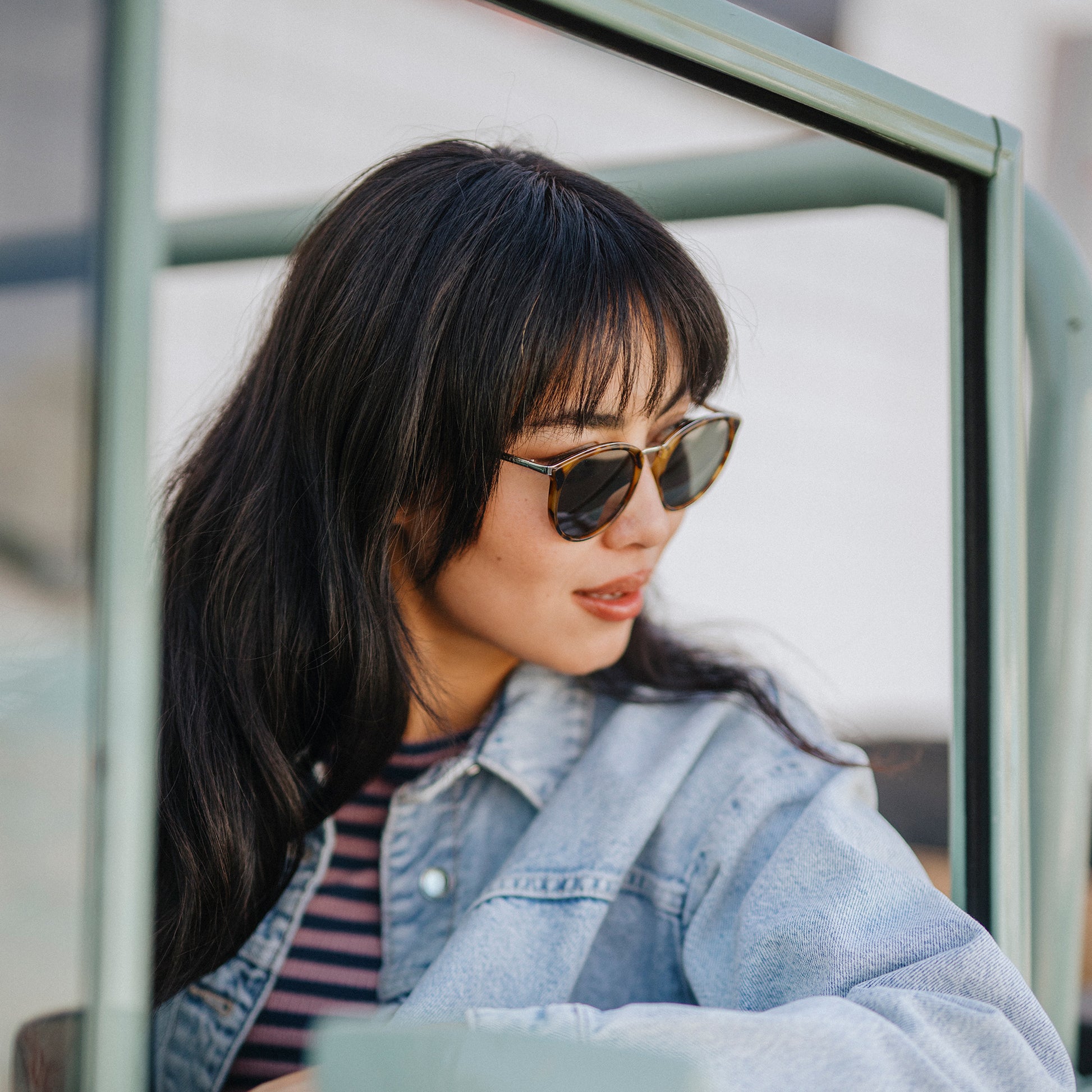 Dana, Black + Polarized Gray Green Lens