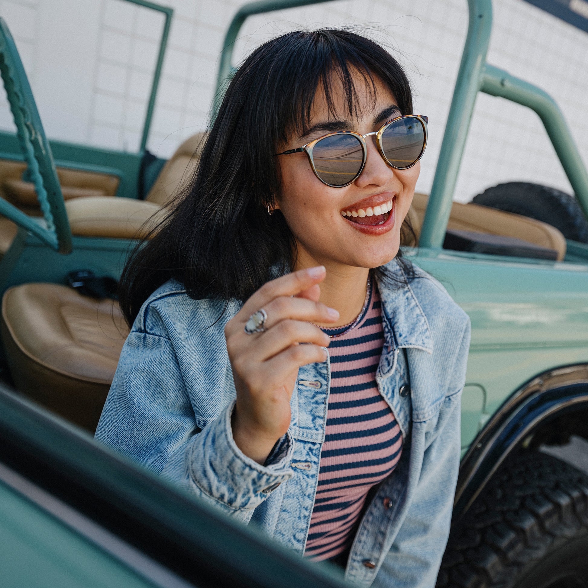 Dana, Black + Polarized Gray Green Lens