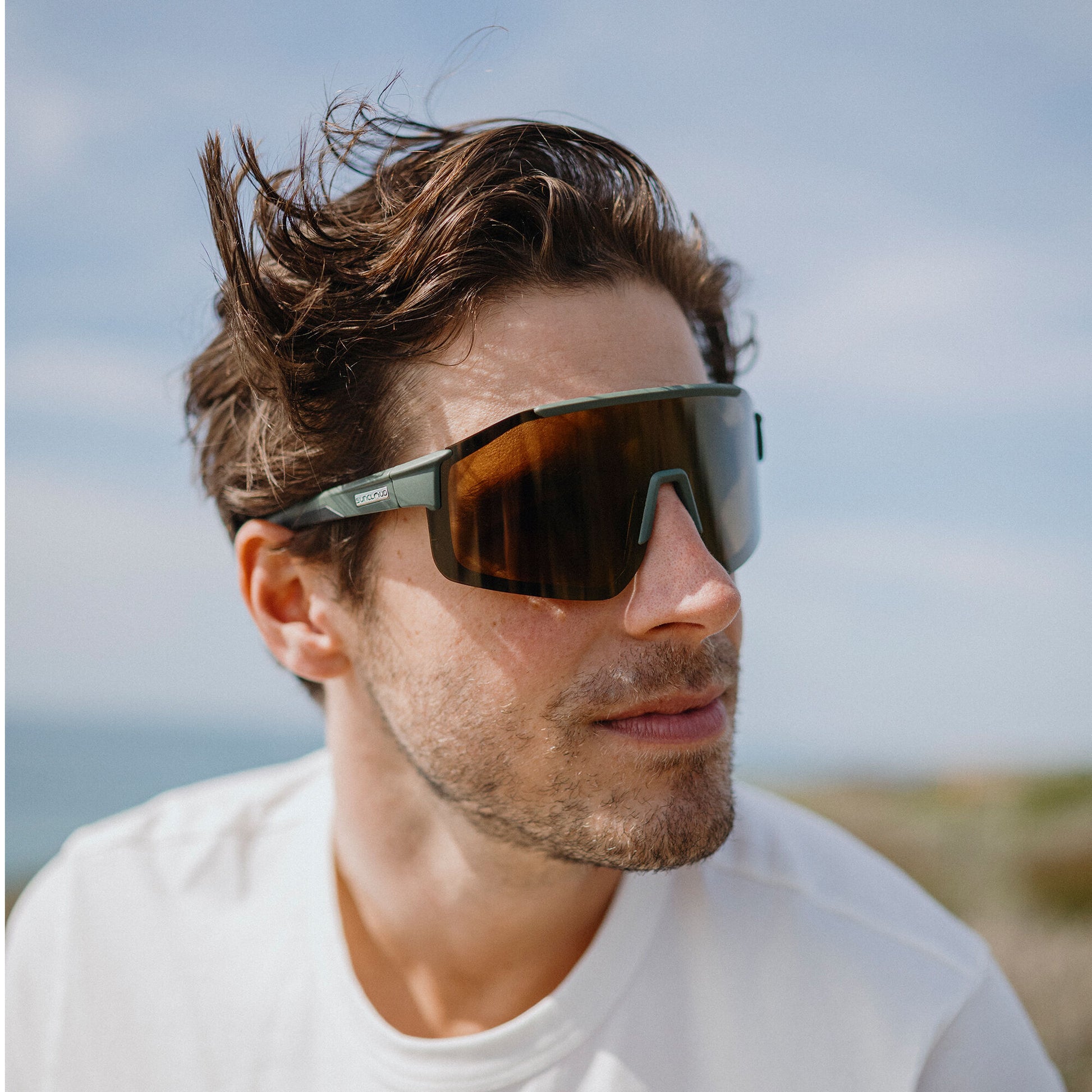 Domain, Matte Olive + Polarized Sienna Mirror Lens
