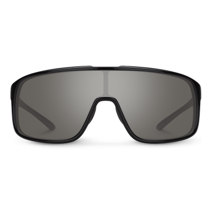 Double Up, Matte Black + Polarized Blue Mirror Lens