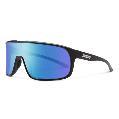 Double Up, Matte Black + Polarized Blue Mirror Lens
