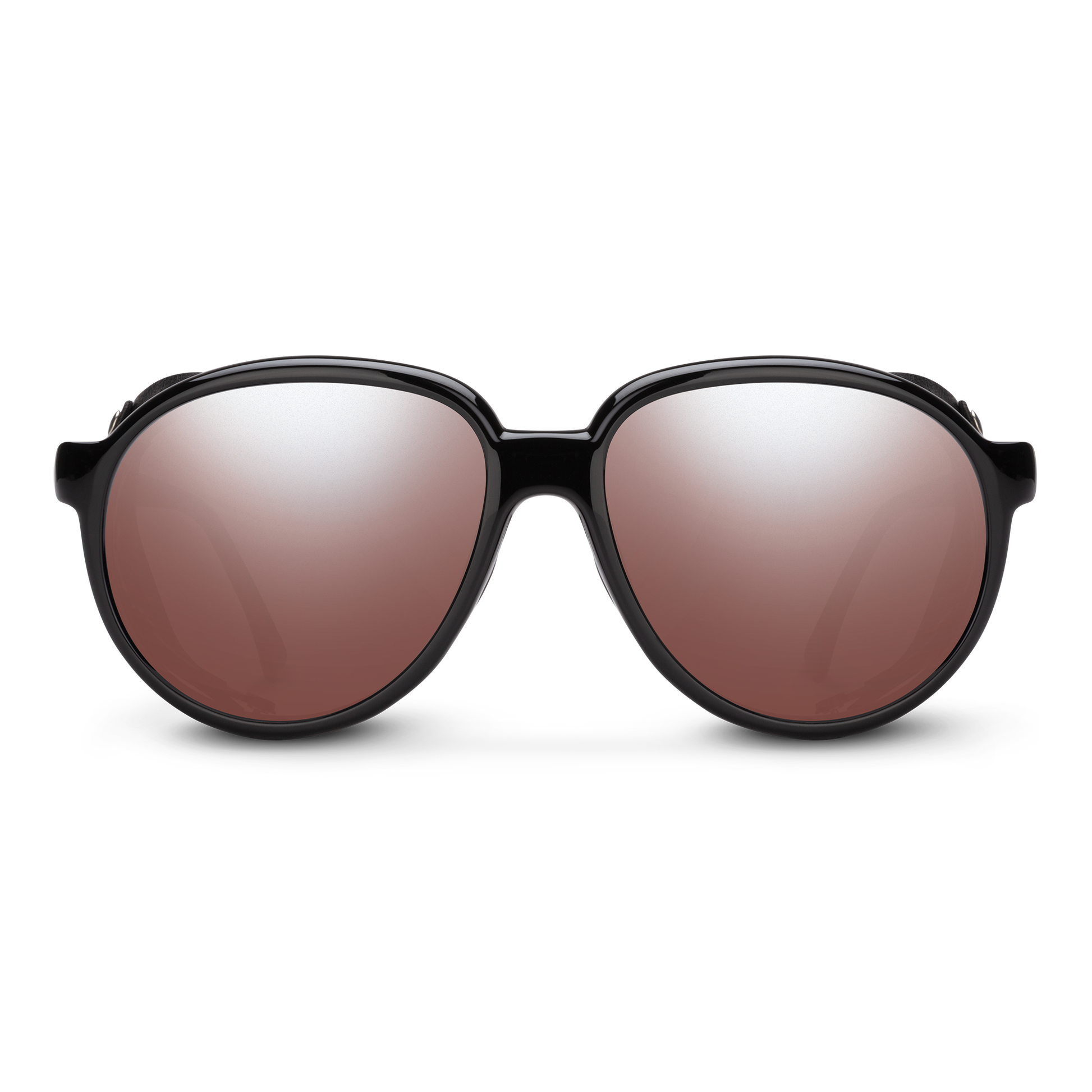 Glacier, Black + Polarized Rose Flash Mirror Lens