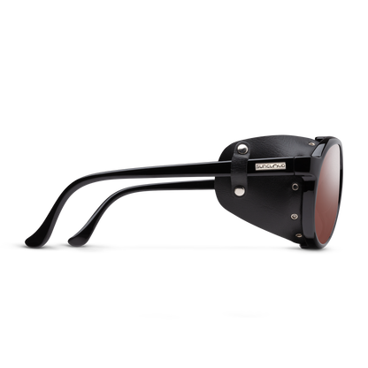 Glacier, Black + Polarized Rose Flash Mirror Lens