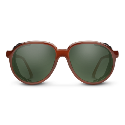 Glacier, Black + Polarized Rose Flash Mirror Lens