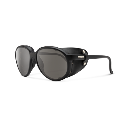 Glacier, Black + Polarized Rose Flash Mirror Lens