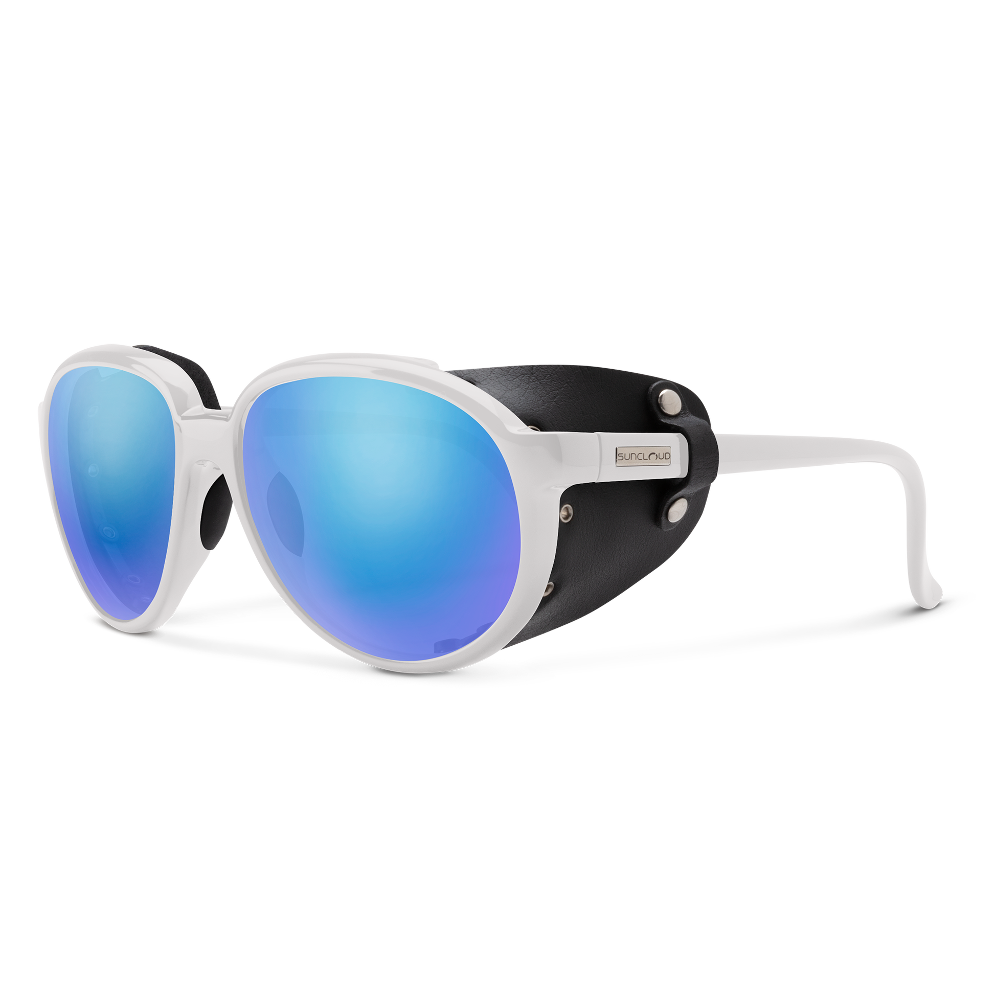 Glacier, White + Polarized Blue Mirror Lens