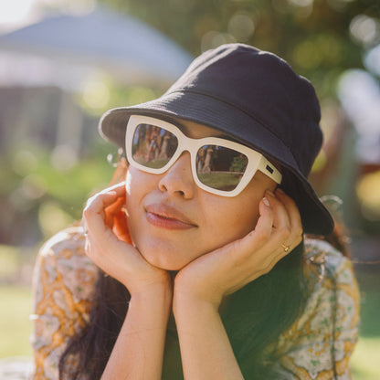 Marion, Tortoise + Polarized Pink Gold Mirror Lens