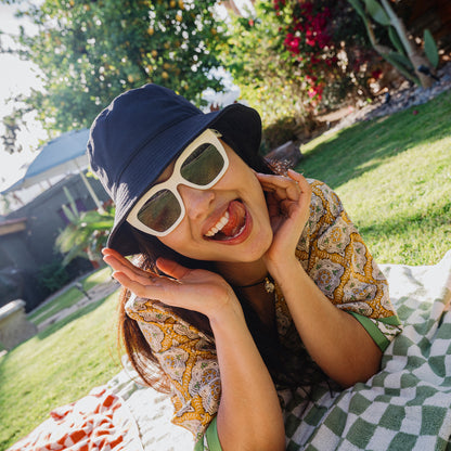 Marion, Tortoise + Polarized Pink Gold Mirror Lens