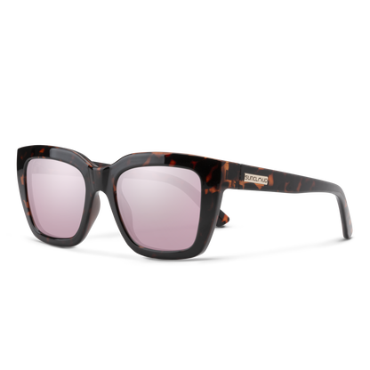 Marion, Tortoise + Polarized Pink Gold Mirror Lens