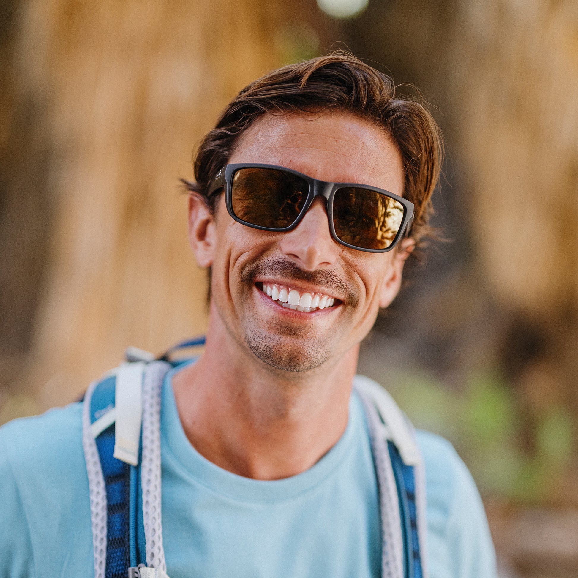 Mayor, Black + Polarized Blue Mirror Lens