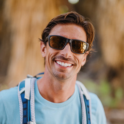 Mayor, Black + Polarized Blue Mirror Lens