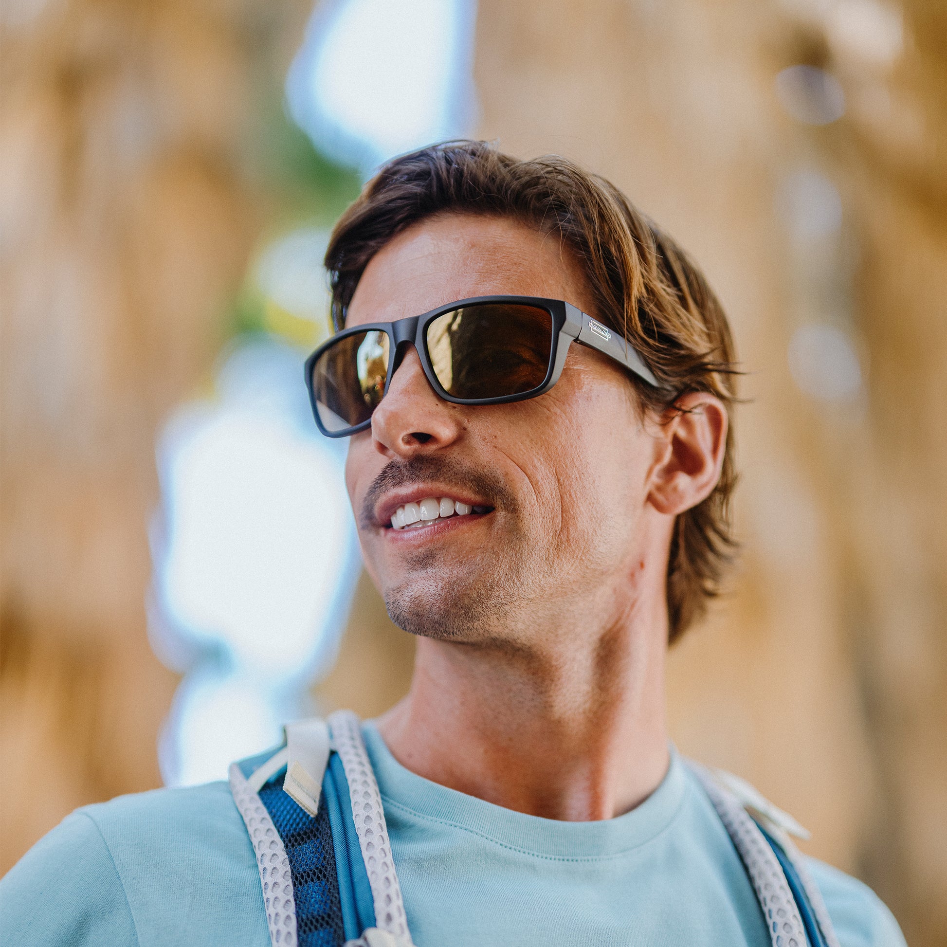 Mayor, Black + Polarized Blue Mirror Lens