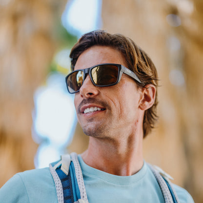 Mayor, Black + Polarized Blue Mirror Lens