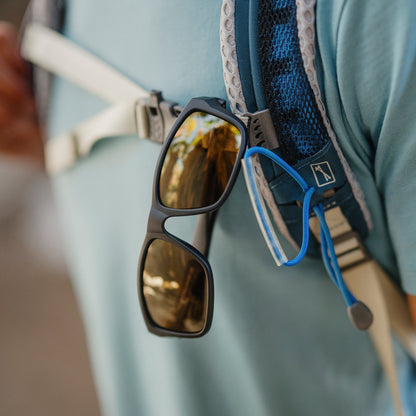 Mayor, Black + Polarized Blue Mirror Lens