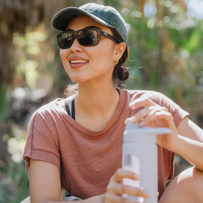 Mayor, Black + Polarized Blue Mirror Lens