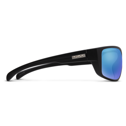 Milestone, Matte Black + Polarized Blue Mirror Lens