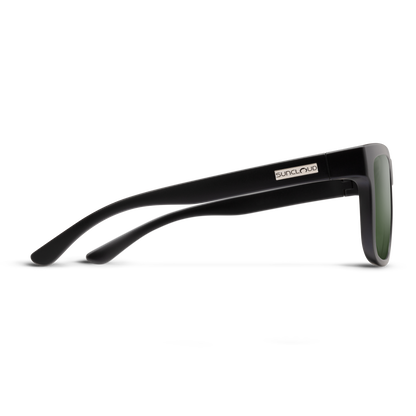 Quiver, Matte Black + Polarized Gray Green Lens
