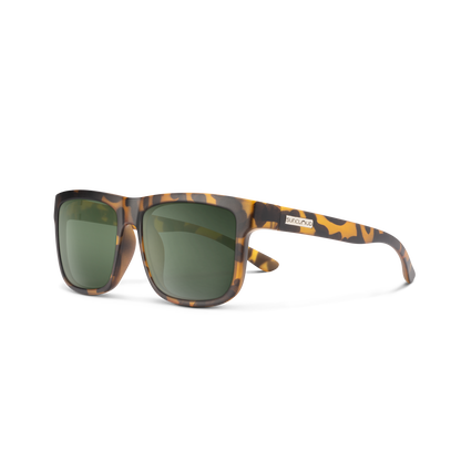 Quiver, Matte Yellow Tortoise + Polarized Gray Green Lens