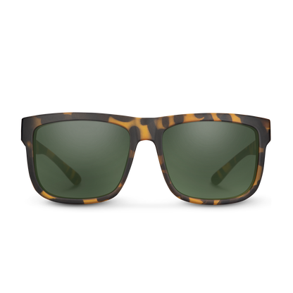 Quiver, Matte Yellow Tortoise + Polarized Gray Green Lens