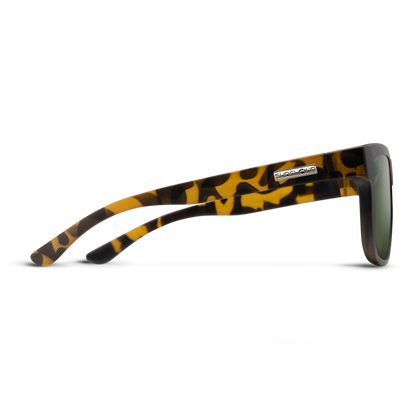 Quiver, Matte Yellow Tortoise + Polarized Gray Green Lens